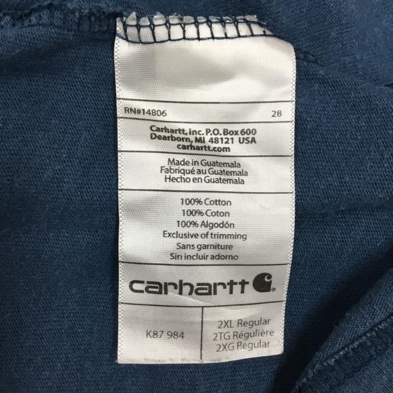 カーハート Carhartt Tシャツ 半袖 ポケットT XXL 無地 X ロゴ、文字 青 / ブルー /  メンズ USED 古着 中古 10113447