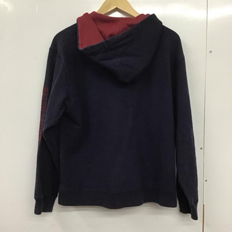 ポロバイラルフローレン Polo by RALPH LAUREN パーカー 長袖 ジップアップパーカー 長袖パーカー カジュアルジャケット 160cm ロゴ、文字 紺 / ネイビー /  ボーイズ USED 古着 中古 10132662