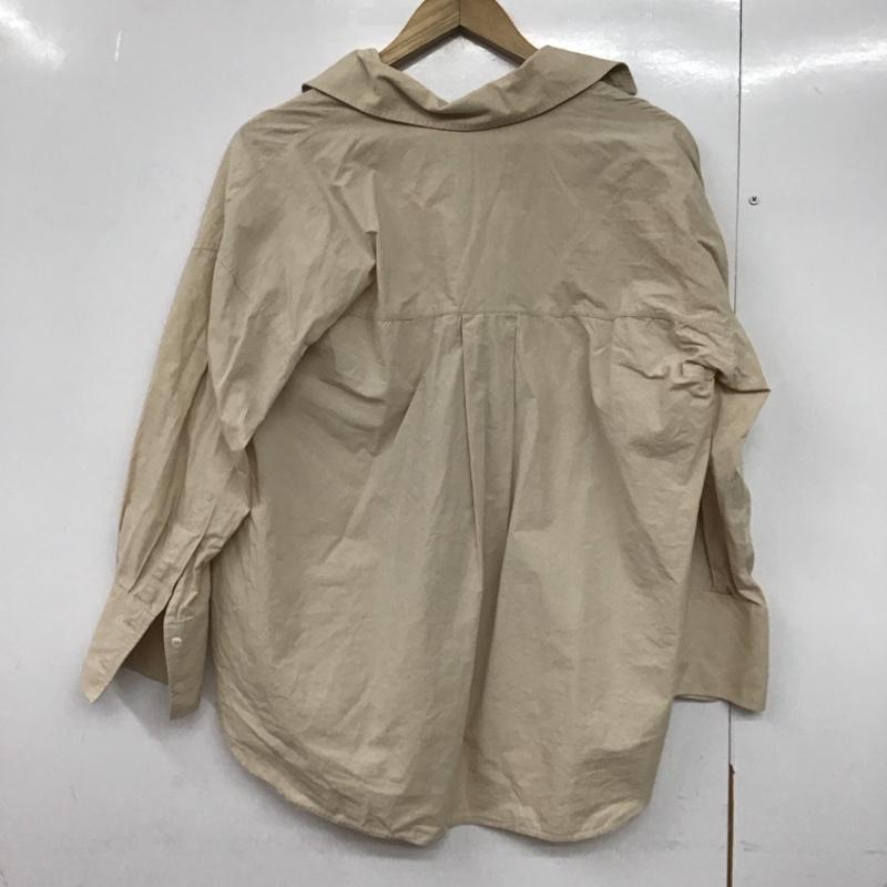 ザラ ZARA シャツ、ブラウス 七分袖 S 無地 ベージュ / ベージュ /  レディース USED 古着 中古 10144241