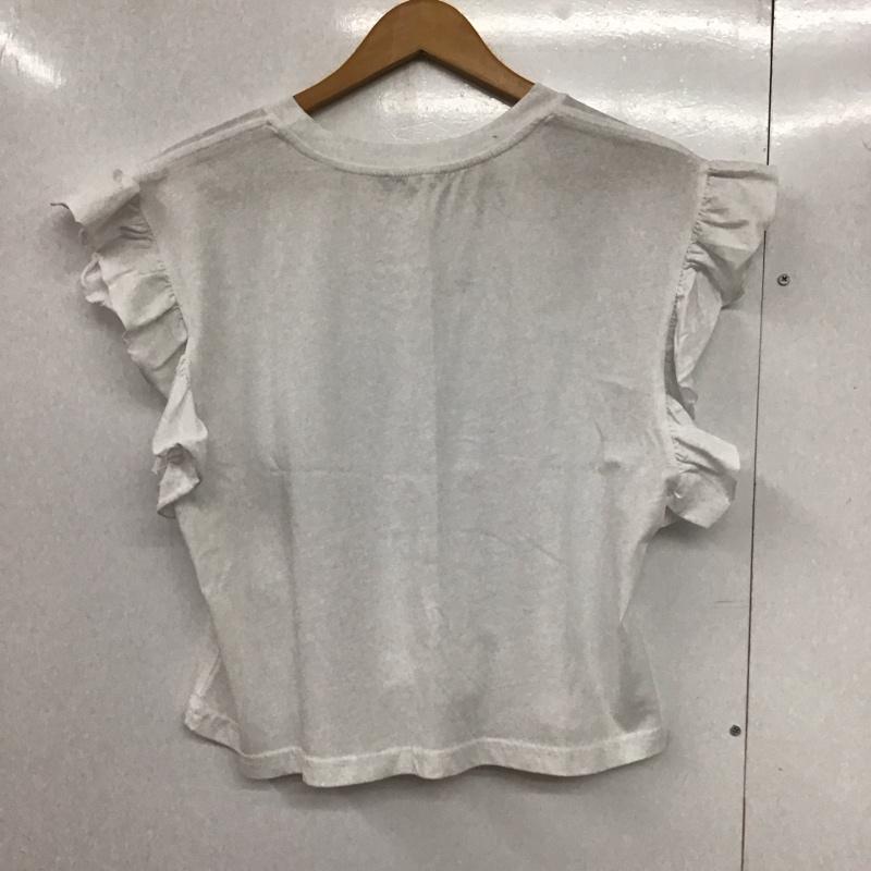 ザラ ZARA カットソー 半袖 S 無地 白 / ホワイト /  レディース USED 古着 中古 10141243