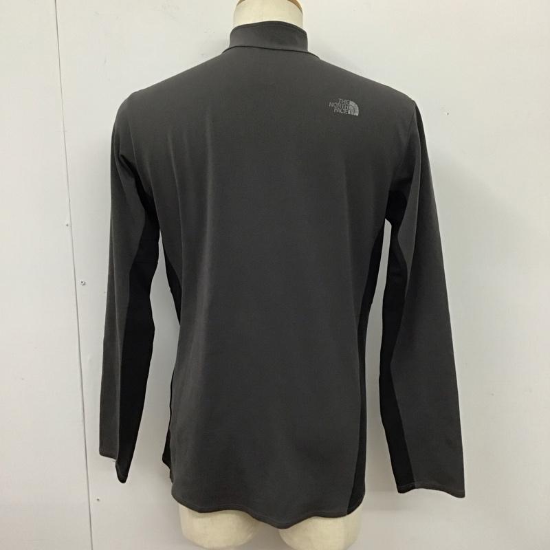 ザノースフェイス THE NORTH FACE カットソー 長袖 NT11204 ULTRAWICK ZIPUP ハーフジップ L ロゴ、文字 黒 / ブラック / X 灰 / グレー /  メンズ USED 古着 中古 10115078