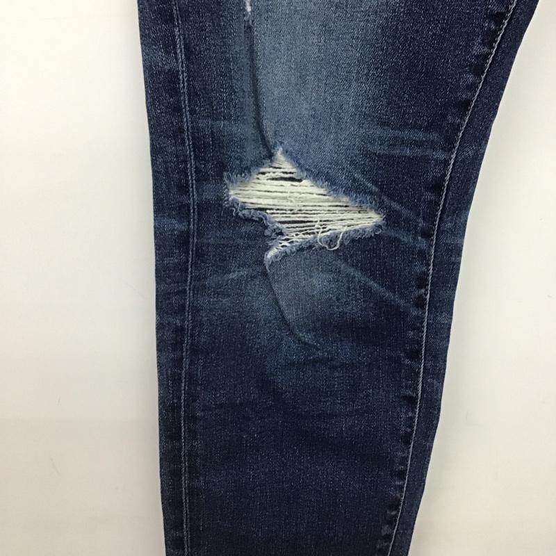 アメリカンイーグル AMERICANEAGLE パンツ デニム、ジーンズ デニムパンツ スリムパンツ ストレッチパンツ 33インチ ダメージ加工 インディゴ / インディゴ /  メンズ USED 古着 中古 10148014