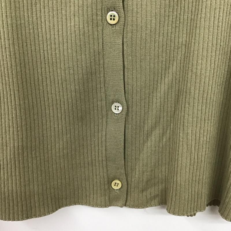 セオリー theory カーディガン 長袖 S 無地 カーキ / カーキ /  レディース USED 古着 中古 10150805