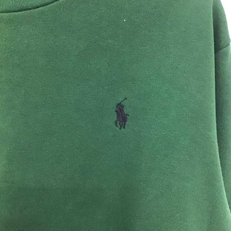 ポロラルフローレン POLO RALPH LAUREN トレーナー 長袖 長袖トレーナー スウェット クルーネック プルオーバー L ロゴ、文字 緑 / グリーン /  メンズ USED 古着 中古 10137822