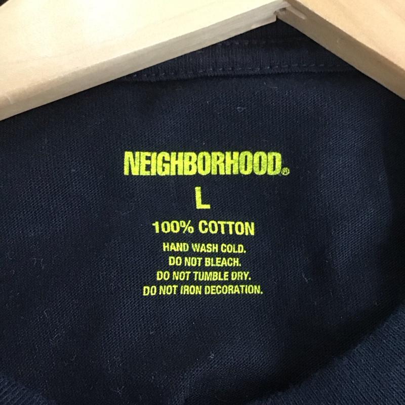 ネイバーフッド NEIGHBORHOOD Tシャツ 半袖 半袖カットソー プリントTシャツ クルーネックカットソー L プリント 黒 / ブラック /  メンズ USED 古着 中古 10132306