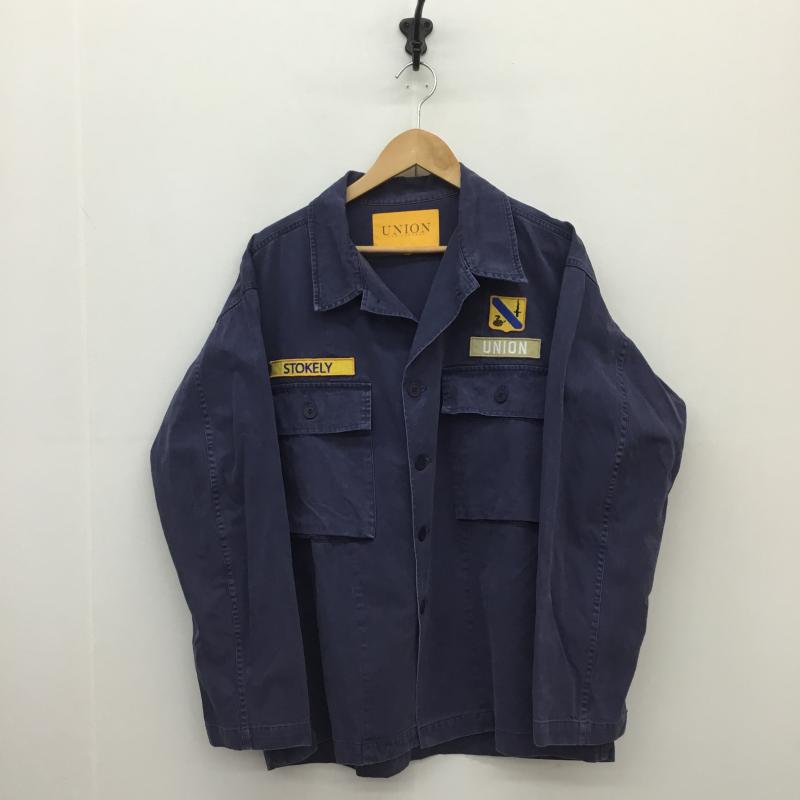 ユニオン UNION ジャケット、上着 ジャケット、ブレザー UNION ミリタリージャケット XL ロゴ、文字 紺 / ネイビー /  メンズ USED 古着 中古 10129895