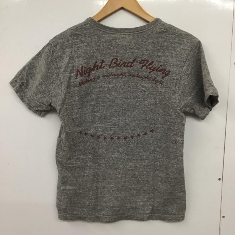 ハードバード HARD BIRD Tシャツ 半袖 半袖カットソー プリントTシャツ クルーネックカットソー 38 ロゴ、文字 灰 / グレー /  メンズ USED 古着 中古 10125973