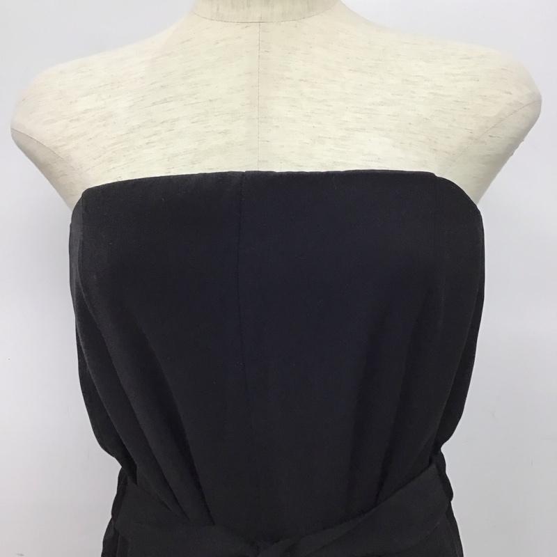 ザラベーシック ZARA BASIC ワンピース・ドレス・オールインワン ワンピース・ドレス・オールインワン オールインワン ノースリーブ ワイドパンツ S 無地 黒 / ブラック /  レディース USED 古着 中古 10149699