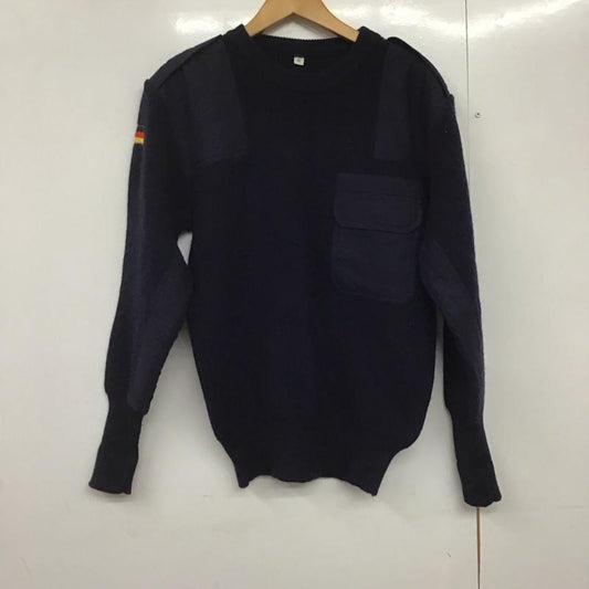 ミリタリー ミリタリー ニット、セーター 長袖 長袖ニット ミリタリー 古着 クルーネック 46 ロゴ、文字 紺 / ネイビー /  レディース USED 古着 中古 10144238