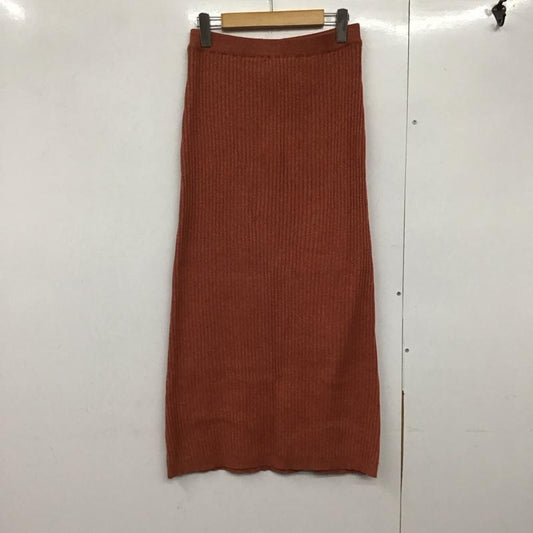 フリークスストア FREAK S STORE スカート ロングスカート 223-3145 リブニット FREE 無地 橙 / オレンジ /  レディース USED 古着 中古 10142002