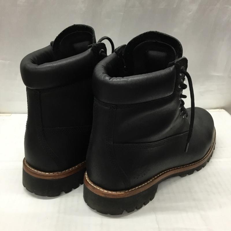 ティンバーランド Timberland ブーツ ショートブーツ A1P61 6インチブーツ 9.5W 箱有 ロゴ、文字 黒 / ブラック /  メンズ USED 古着 中古 10115241