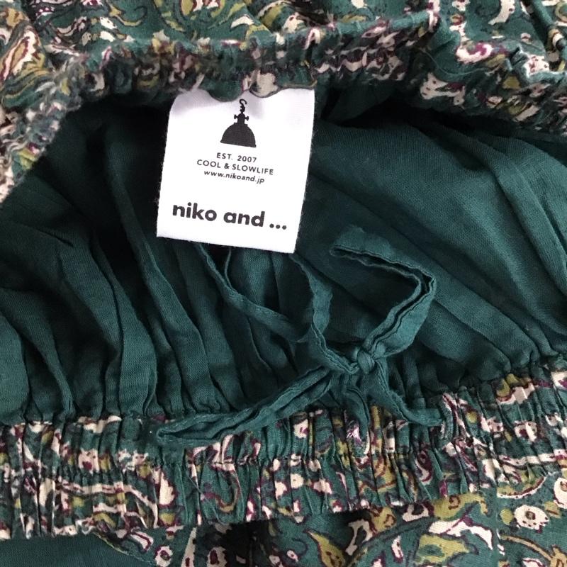 ニコアンド niko and... スカート ロングスカート 総柄 緑 / グリーン /  レディース USED 古着 中古 10151156