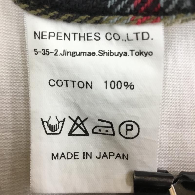 ニードルス Needles シャツ、ブラウス 七分袖 Needles 七分丈 シャツ 格子柄 L 格子柄 黒 / ブラック / X 緑 / グリーン /  メンズ USED 古着 中古 10135893