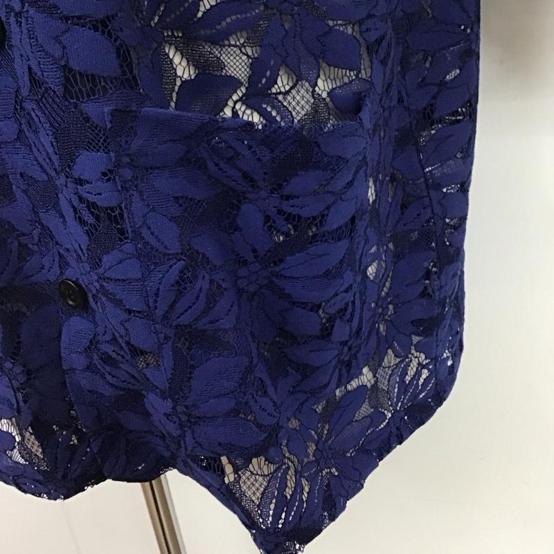 ニードルス Needles シャツ、ブラウス 半袖 半袖シャツ 総柄シャツ シースルーシャツ L 総柄 青 / ブルー /  メンズ USED 古着 中古 10125512