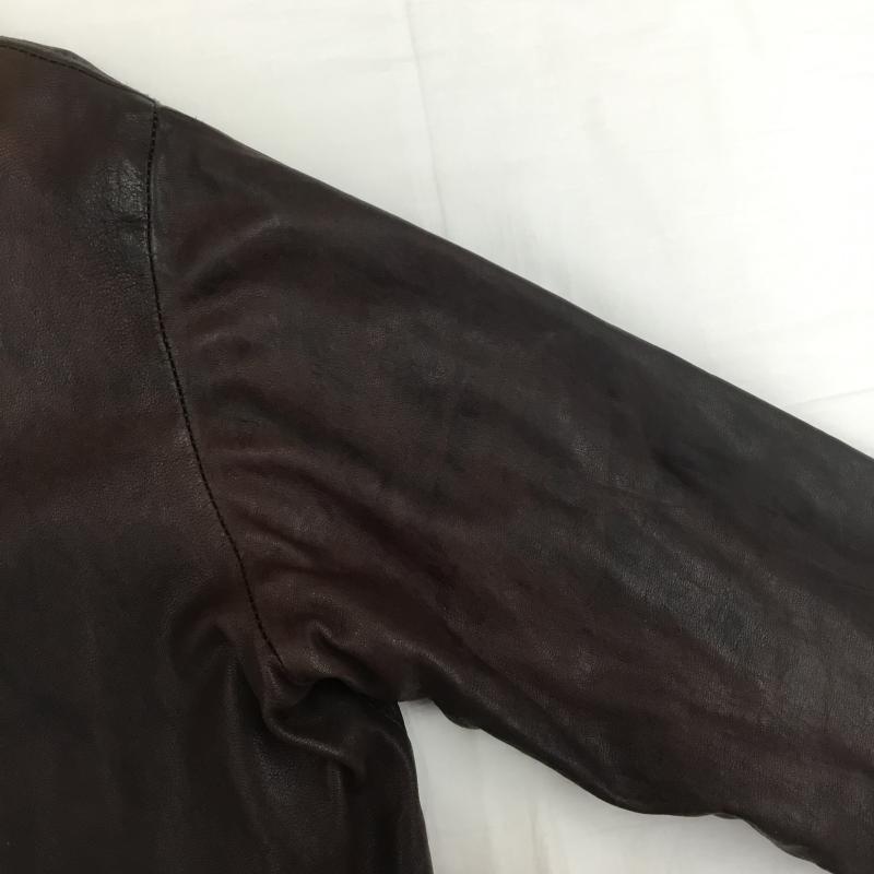ジョルジオブラット GIORGIO BRATO ジャケット、上着 レザージャケット 羊革 ラムレザー ダークブラウン / ダークブラウン /  メンズ USED 古着 中古 10107279