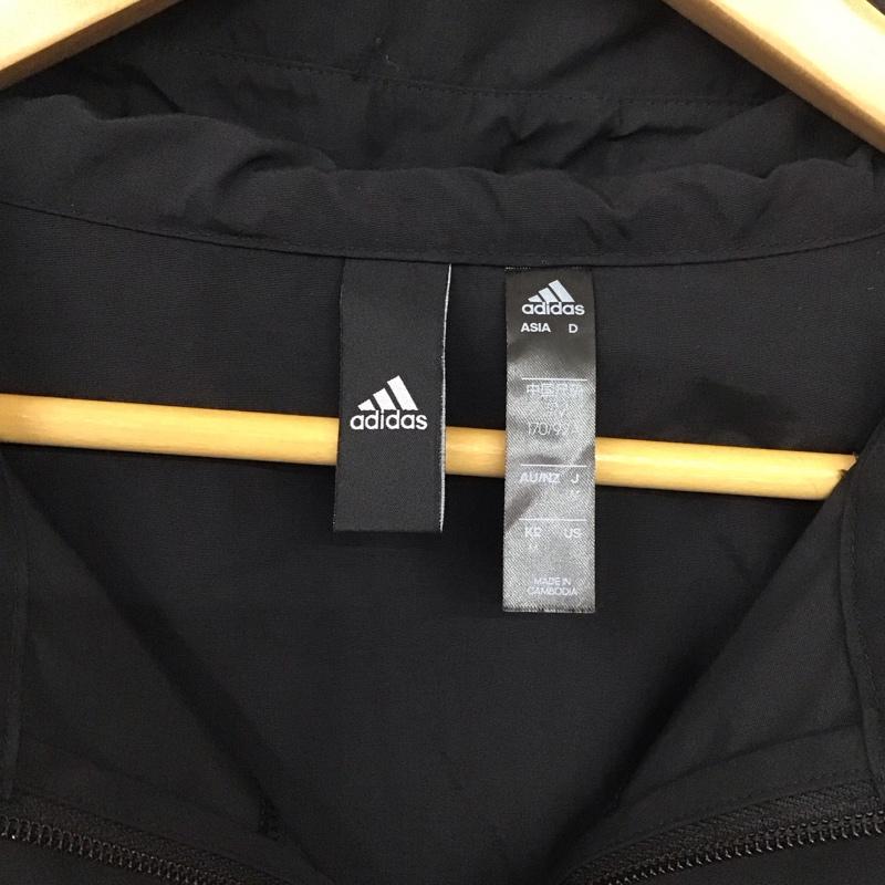 アディダス adidas ジャケット、上着 ジャンパー、ブルゾン hi3642 フードウーブンジャケット ジップアップジャケット M 無地 黒 / ブラック /  メンズ USED 古着 中古 10130978