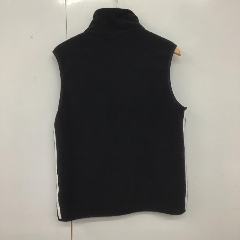 アディダス adidas ベスト ベスト ジップアップベスト フリースベスト ノースリーブ スタンドカラー ロゴ、文字 黒 / ブラック /  メンズ USED 古着 中古 10140140