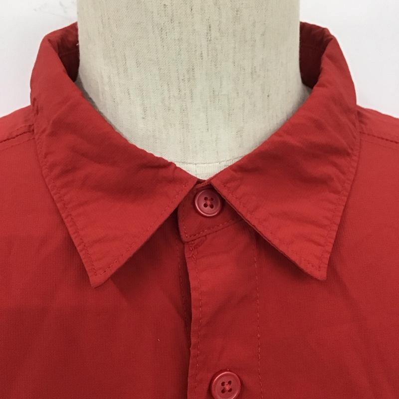 コロンビア Columbia シャツ、ブラウス 長袖 1564361 XM7022 ナイロンシャツ XL ロゴ、文字 赤 / レッド /  メンズ USED 古着 中古 10108260