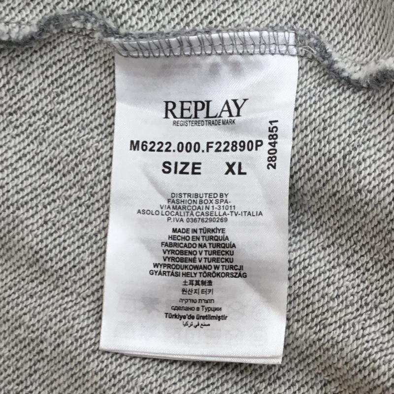 リプレイ REPLAY パーカー 長袖 REPLAY パーカー　M6222.000.F22890P XL ロゴ、文字 灰 / グレー /  メンズ USED 古着 中古 10120879