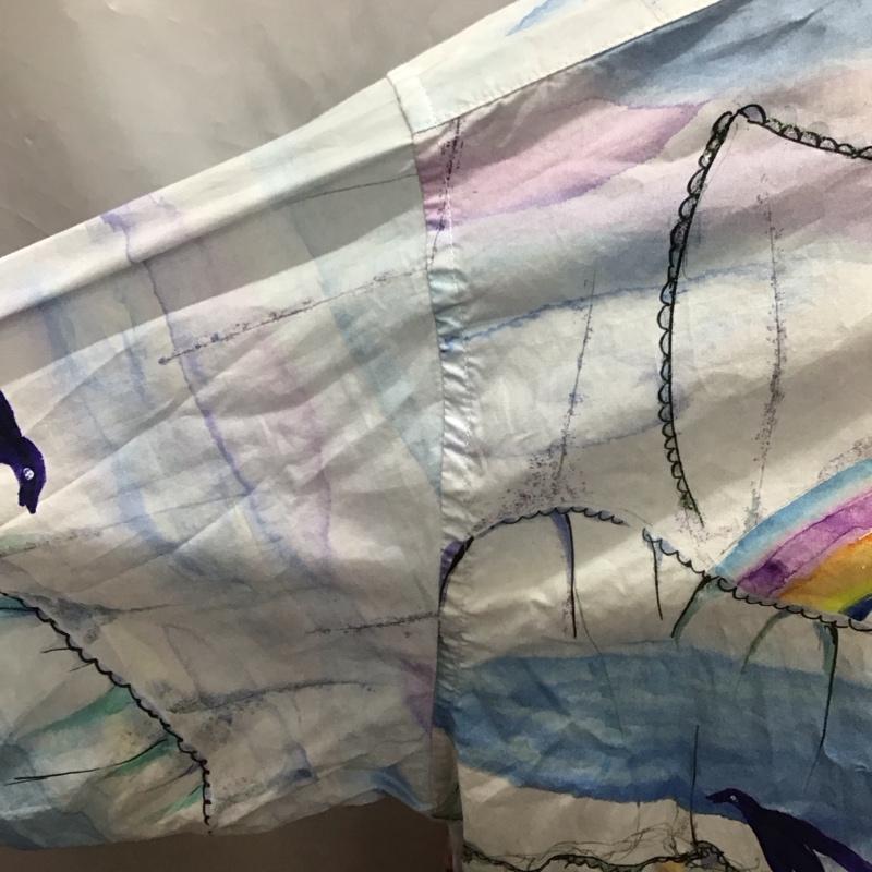 ニコアンド niko and... シャツ、ブラウス 長袖 X222ZA00AD ツモリチサト コラボ総柄シャツ 長袖シャツ L プリント マルチカラー / マルチカラー /  メンズ USED 古着 中古 10117511