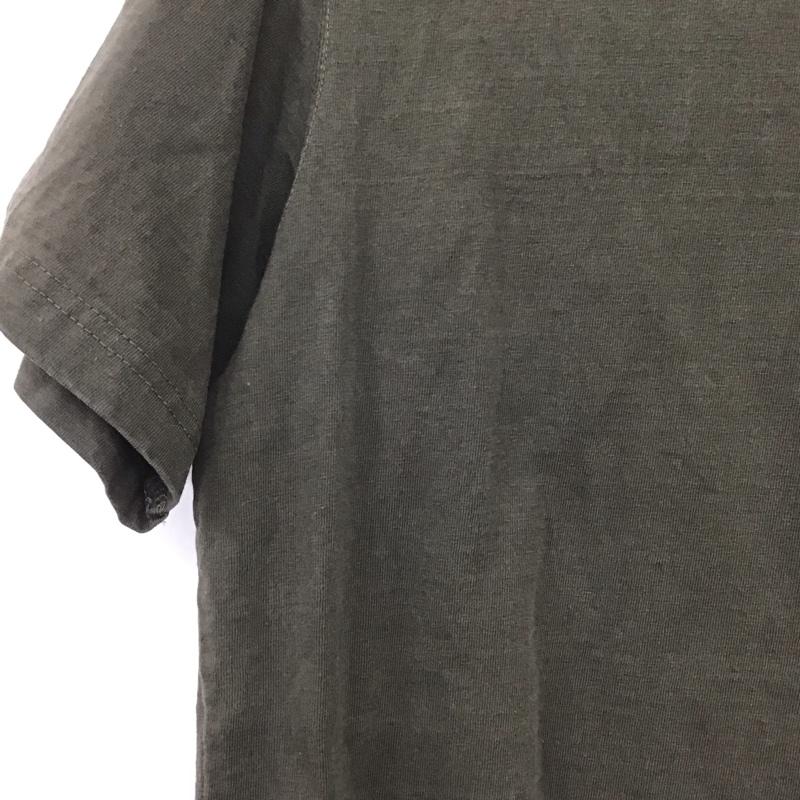 レミ レリーフ REMI RELIEF Tシャツ 半袖 クルーネック 胸ポケット コットン L 無地 カーキ / カーキ /  メンズ USED 古着 中古 10145212