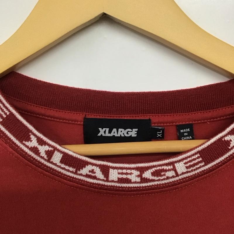 エクストララージ XLARGE カットソー 長袖 長袖カットソー クルーネックカットソー プリントカットソー XL ロゴ、文字 赤 / レッド /  メンズ USED 古着 中古 10142417