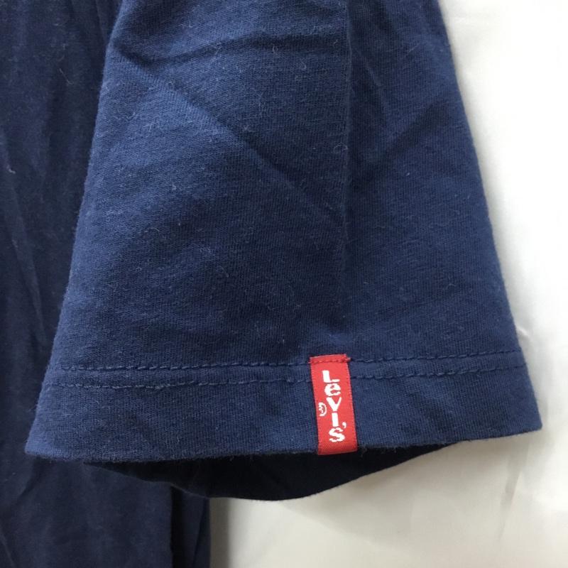 リーバイス Levi s Tシャツ 半袖 M 無地 紺 / ネイビー /  メンズ USED 古着 中古 10110598