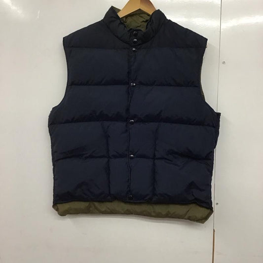 ショット schott ベスト ベスト ダウンベスト ノースリーブ 前ボタン M 無地 紺 / ネイビー /  メンズ USED 古着 中古 10142440