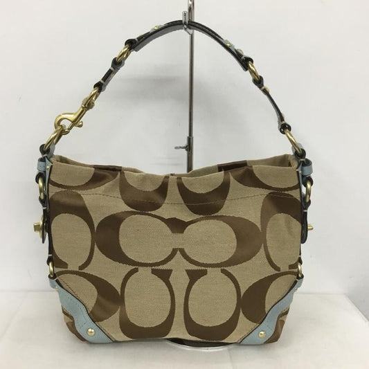 コーチ COACH ハンドバッグ ハンドバッグ 10619 トートバッグ 総柄 茶 / ブラウン / X 水色 / ライトブルー /  レディース USED 古着 中古 10139106