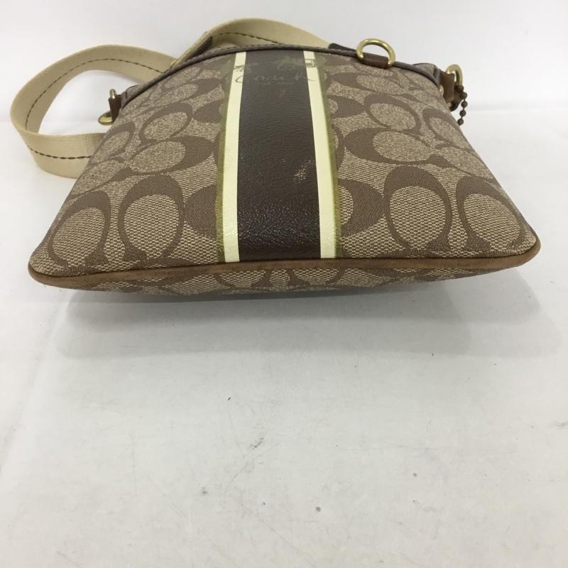 コーチ COACH ショルダーバッグ ショルダーバッグ ロゴ、文字 ベージュ / ベージュ / X 茶 / ブラウン /  レディース USED 古着 中古 10133101