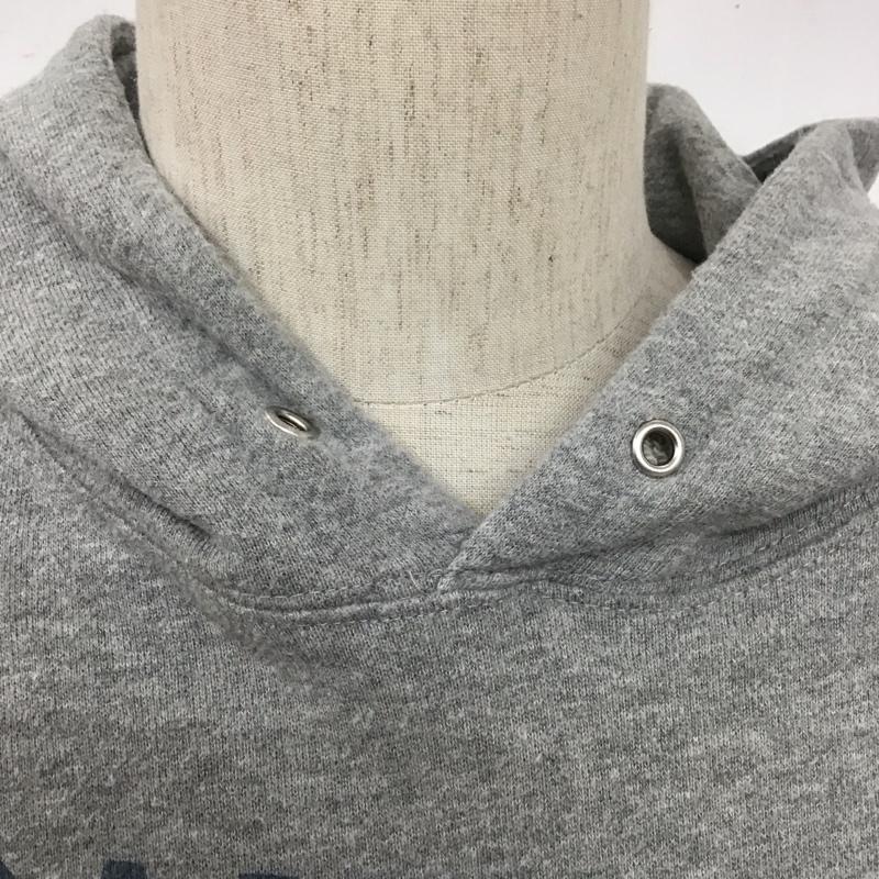 チャンピオン Champion パーカー 長袖 フーディ プルオーバー L プリント X ロゴ、文字 灰 / グレー /  メンズ USED 古着 中古 10108379