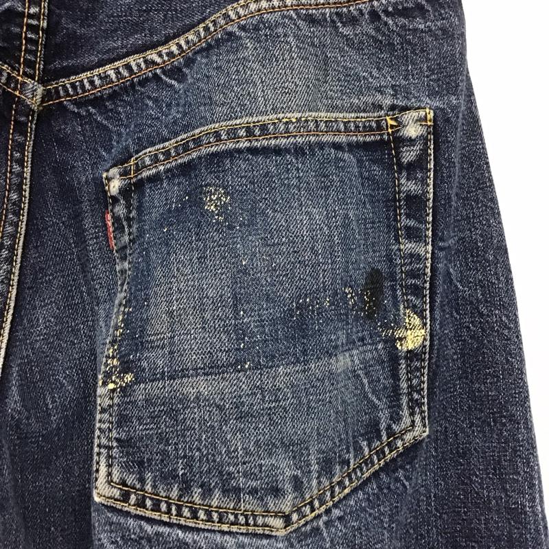 エヴィス EVISU パンツ デニム、ジーンズ デニムパンツ ワイドパンツ カジュアルパンツ 36インチ 無地 インディゴ / インディゴ /  メンズ USED 古着 中古 10145531