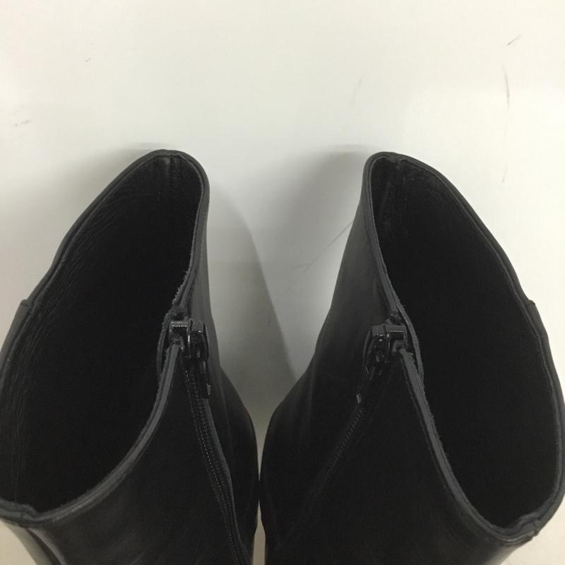 古着 USED ブーツ ショートブーツ ベルトショートブーツ ポインテッドトゥ 38 無地 黒 / ブラック /  レディース USED 古着 中古 10142832