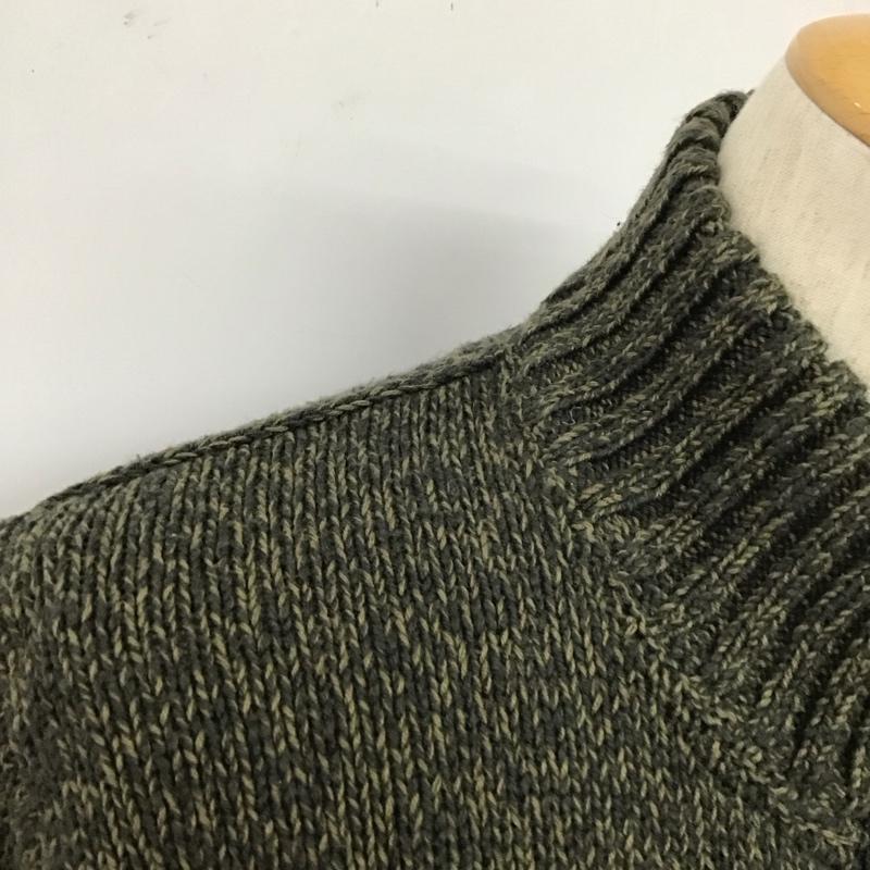 エルエルビーン L.L.Bean ニット、セーター 長袖 長袖ニット 長袖カットソー リブニット セーター タートルネック S 総柄 カーキ / カーキ /  メンズ USED 古着 中古 10111132