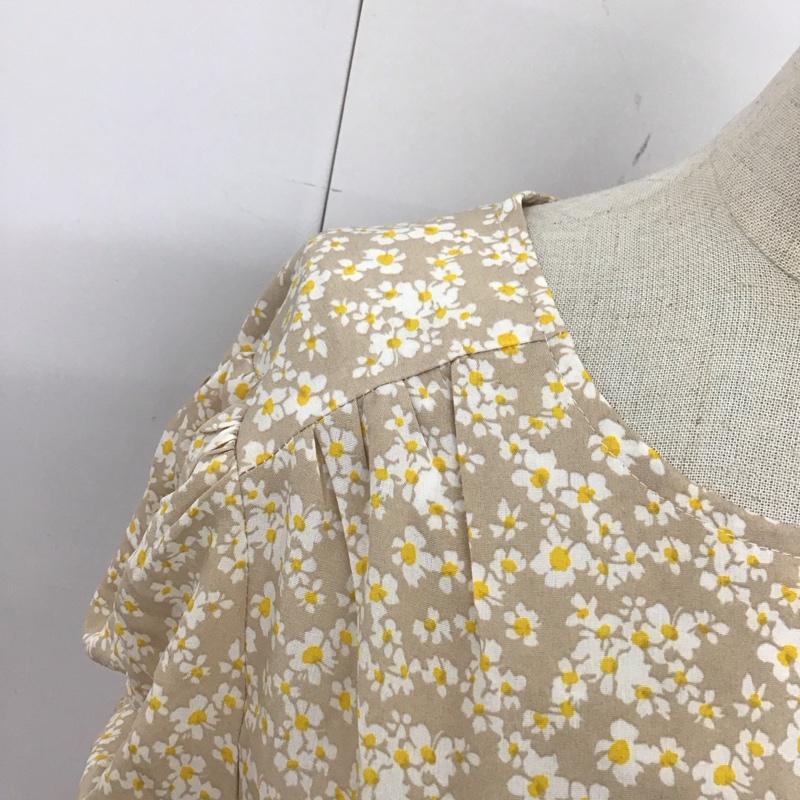 古着 USED ワンピース ロングスカート XP3417 半袖 タグ付き M 花柄 ベージュ / ベージュ /  レディース USED 古着 中古 10115493