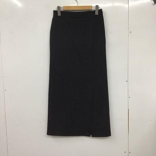 ローリーズファーム LOWRYS FARM スカート ロングスカート スリット L 無地 黒 / ブラック /  レディース USED 古着 中古 10134685