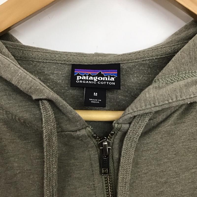 パタゴニア patagonia パーカー 長袖 ジップアップパーカー 長袖パーカー カジュアルジャケット M ロゴ、文字 カーキ / カーキ /  メンズ USED 古着 中古 10150098