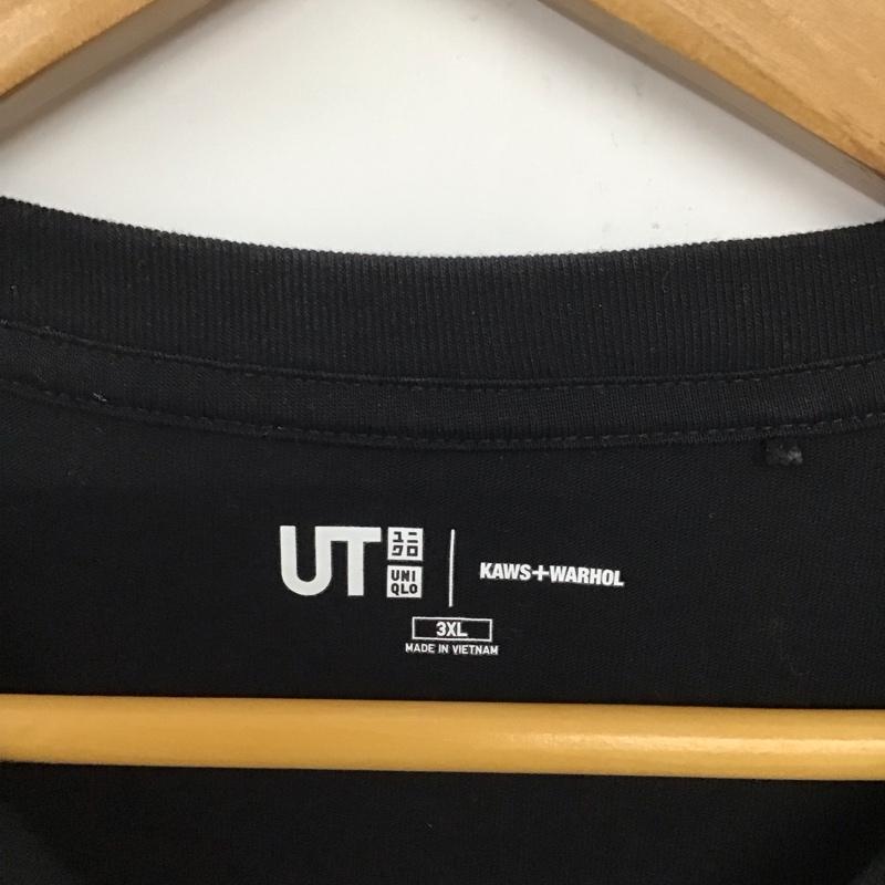 ユニクロ UNIQLO Tシャツ 半袖 341-476352 KAWS Warhol 半袖カットソー プリントTシャツ プリント 黒 / ブラック /  メンズ USED 古着 中古 10132337