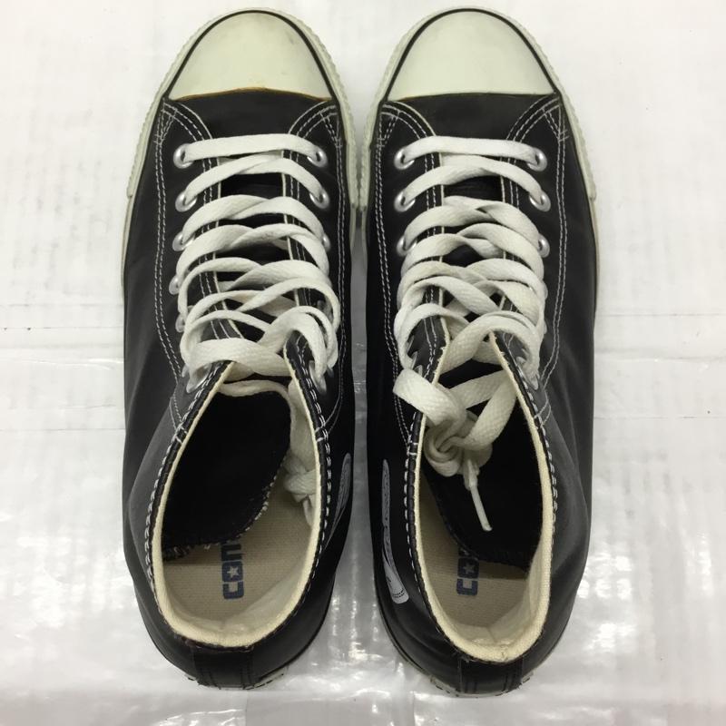 コンバース CONVERSE スニーカー スニーカー 1B908 LEA ALL STAR HI レザー 27.5cm 27.5cm ロゴ、文字 黒 / ブラック / X 白 / ホワイト /  メンズ USED 古着 中古 10109386