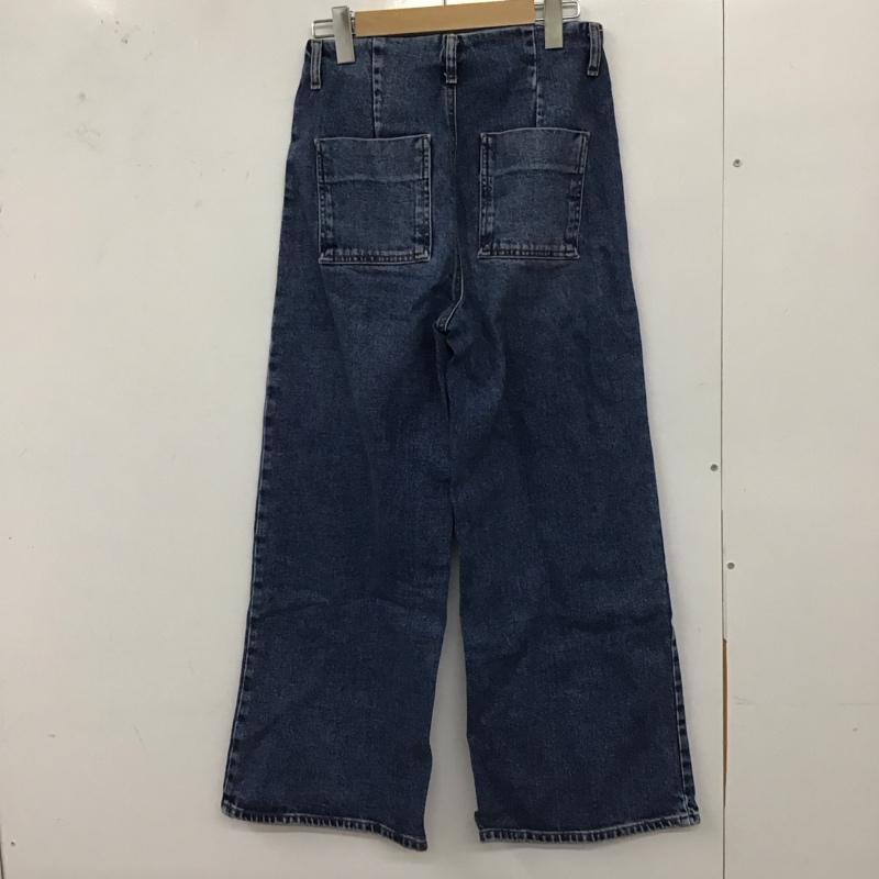 ザラ ZARA パンツ デニム、ジーンズ デニムパンツ ワイドパンツ カジュアルパンツ 34 無地 インディゴ / インディゴ /  レディース USED 古着 中古 10128921