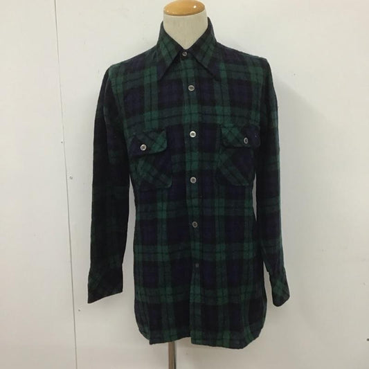 古着 USED シャツ、ブラウス 長袖 ワークシャツ キャラクター 黒 / ブラック / X 緑 / グリーン / X 紺 / ネイビー /  メンズ USED 古着 中古 10107048