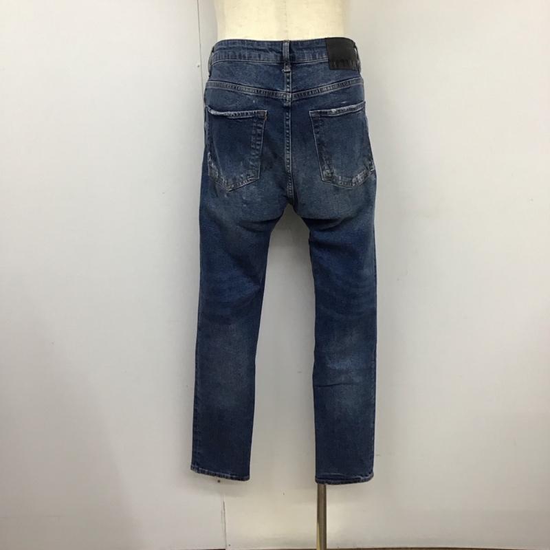 ザラ ZARA パンツ デニム、ジーンズ 0905 380 407 ストレッチ ダメージ加工 青 / ブルー /  メンズ USED 古着 中古 10119201