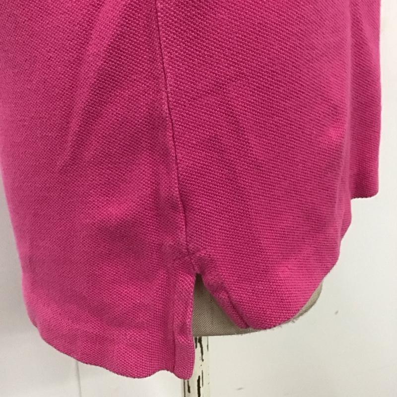 ラルフローレン RALPHLAUREN ポロシャツ 半袖 半袖ポロシャツ カラーシャツ 半袖カットソー L ロゴ、文字 桃 / ピンク /  レディース USED 古着 中古 10116319
