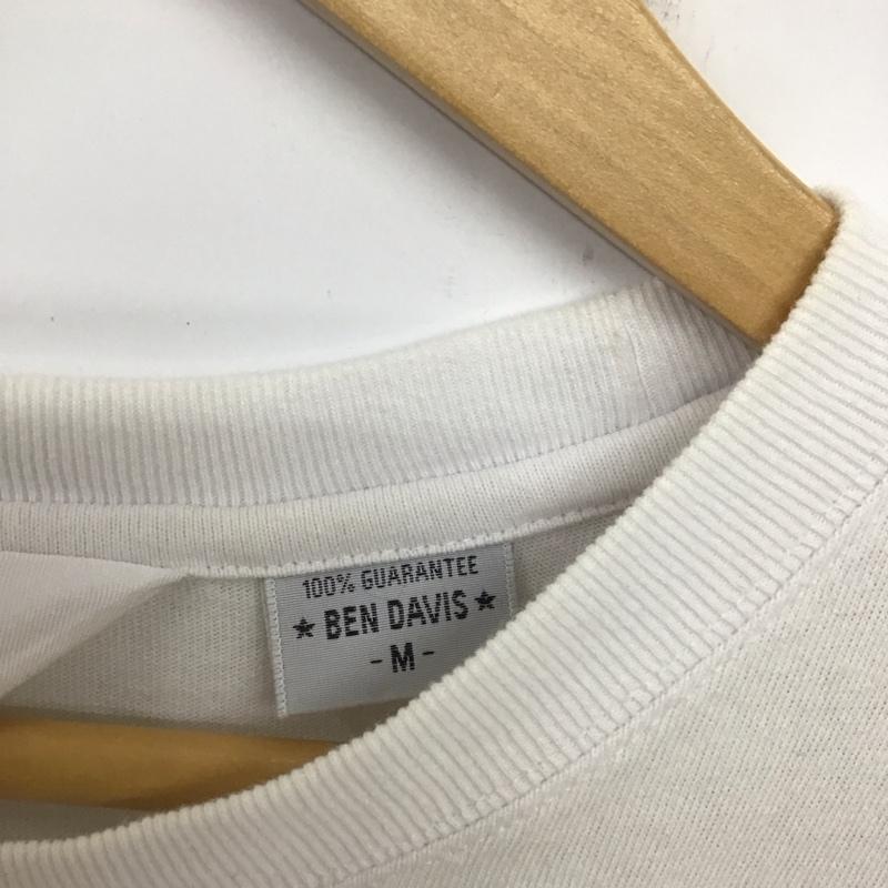 ベンデイビス BEN DAVIS カットソー 長袖 長袖カットソー プリントカットソー クルーネック M プリント 白 / ホワイト /  メンズ USED 古着 中古 10133627