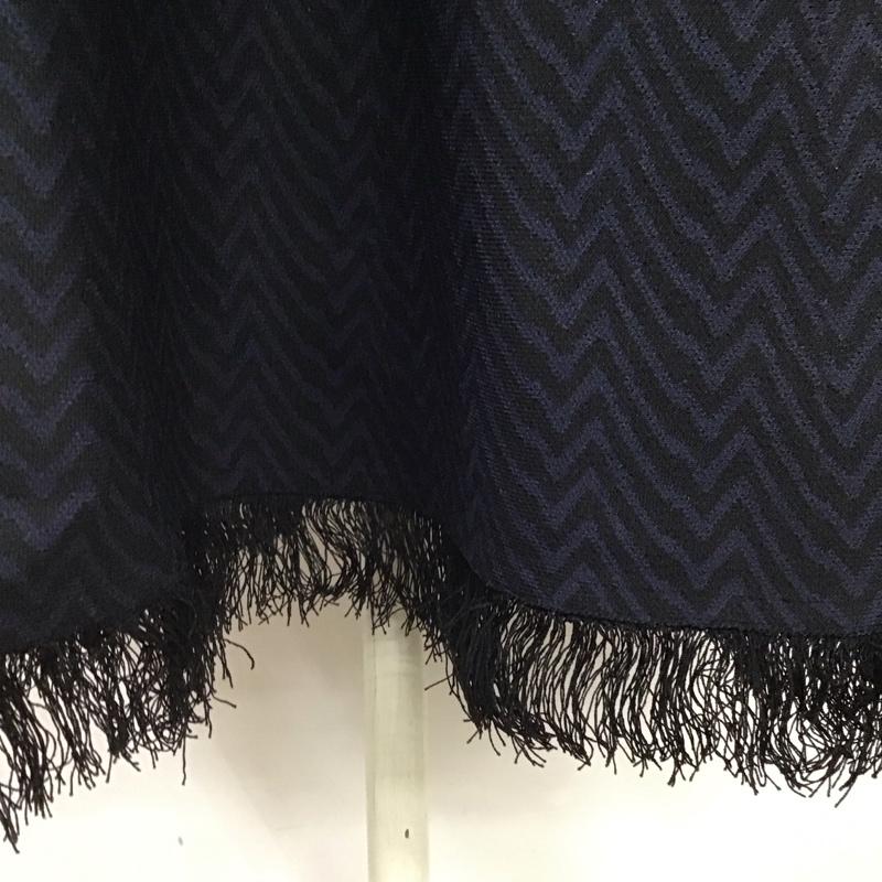 トラッゾドンナ Torrazzo Donna スカート ロングスカート 85-3473 フリンジ フレアスカート タグ付き M  黒 / ブラック / X 紺 / ネイビー /  レディース USED 古着 中古 10123233