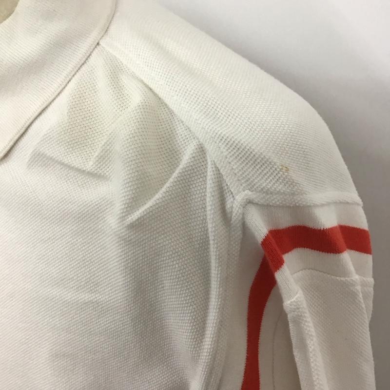 ステューシー STUSSY ポロシャツ 七分袖 長袖シャツ カラーシャツ ポケットシャツ 長袖カットソー M プリント 白 / ホワイト /  メンズ USED 古着 中古 10113112