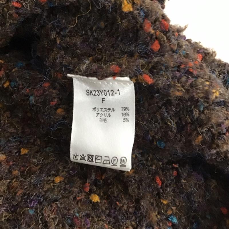 スタディオクリップ studio CLIP ニット、セーター 長袖 FREE 無地 茶 / ブラウン /  レディース USED 古着 中古 10146294