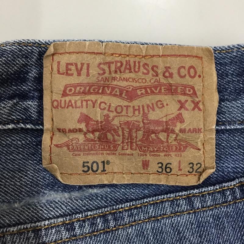 リーバイス Levi s パンツ デニム、ジーンズ PCL16B 501 W36 L32 ボタンフライ 36インチ 無地 青 / ブルー /  メンズ USED 古着 中古 10118934