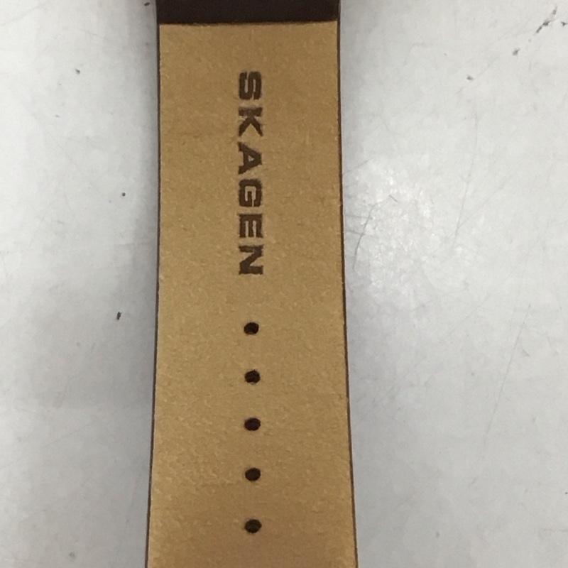 スカーゲン SKAGEN 腕時計 アナログ（クォーツ式） SKW6066 レザーベルト ロゴ、文字 茶 / ブラウン /  メンズ USED 古着 中古 10134338
