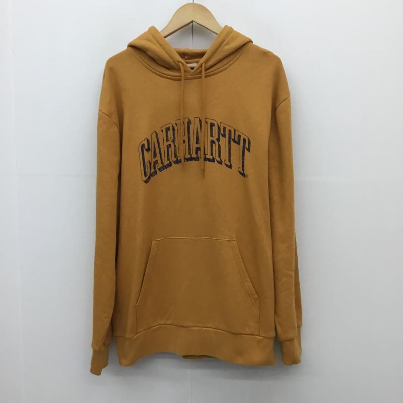 カーハートダブリューアイピー Carhartt WIP パーカー 長袖 Carhartt WIP Hooded Scrawl Sweat L ロゴ、文字 マスタード / マスタード /  メンズ USED 古着 中古 10122367